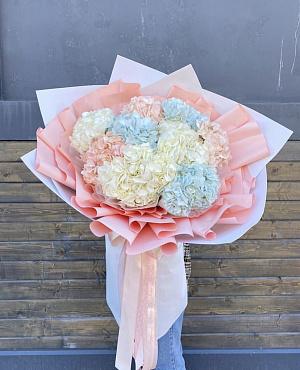 Сахарная вата из гортензий