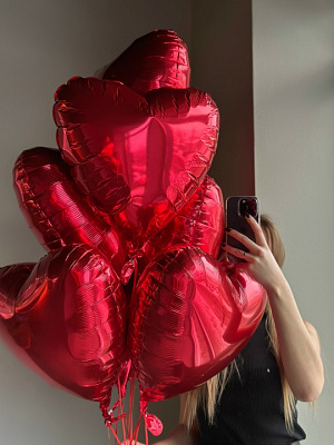 Шары сердца 7 шт.