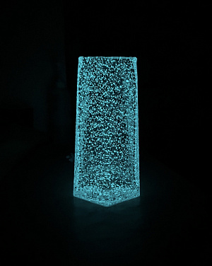 Стеклянная ваза 23 см (светится в темноте)