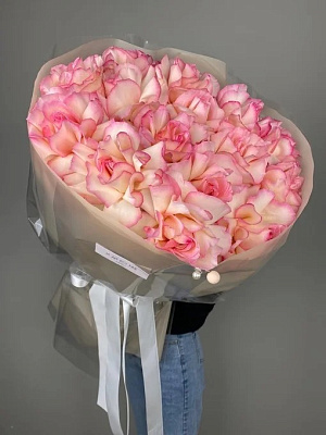 Вывернутые нежные розы 15 шт.