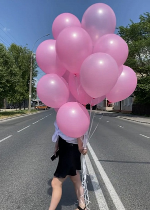 Гелиевые розовые шары