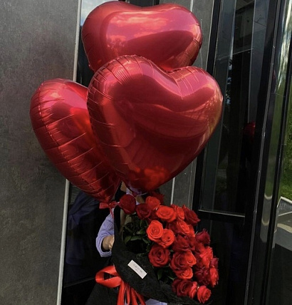 Шар фольгированный - BIG красное сердце