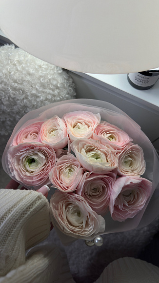 Ранункулюсы в матовой пленке 11 шт.