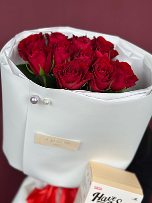 КОМБО #4: букет кенийских роз+игрушка