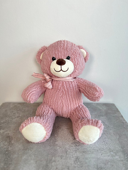 Мягкая игрушка: медвежонок розовый 35 см