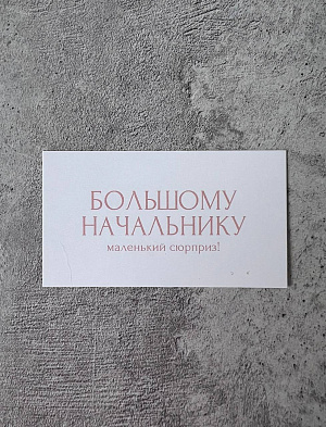 Открытка "Большому начальнику маленький сюрприз!"
