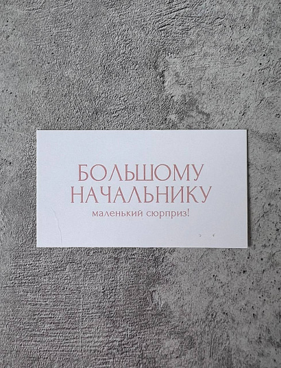 Открытка "Большому начальнику маленький сюрприз!"