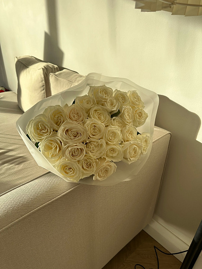 Белоснежные эквадорские розы