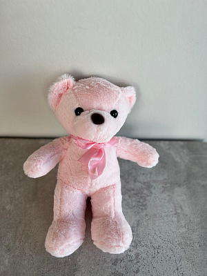 Розовый медвежонок 20 см