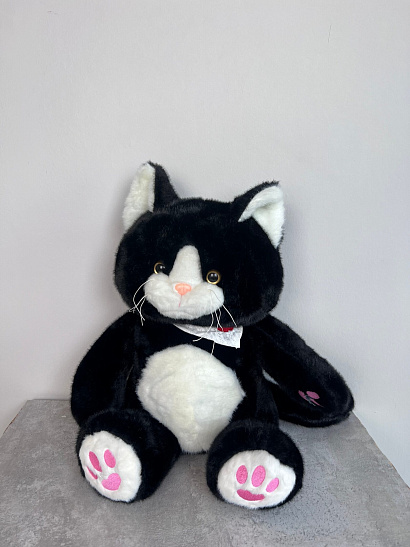 Мягкая игрушка черный кот 40 см