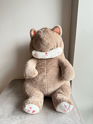 Бежевый кот 55 см