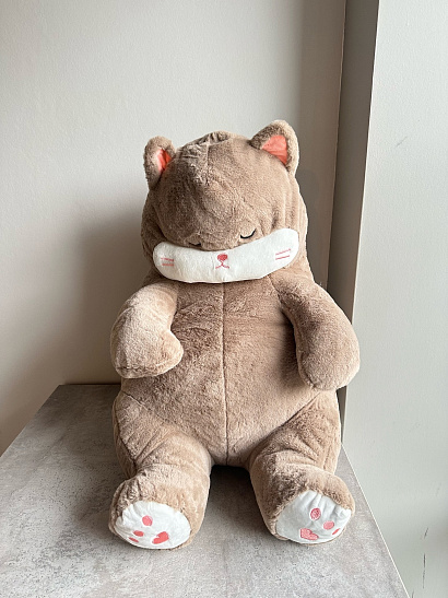 Бежевый кот 55 см