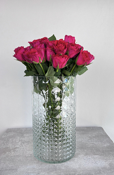 Стеклянная ваза 37 см