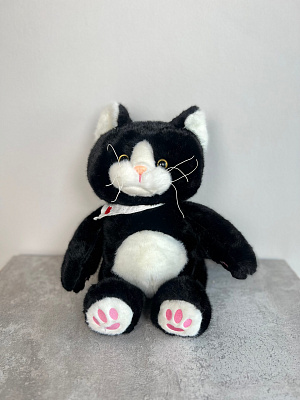 Мягкая игрушка черный кот 30 см