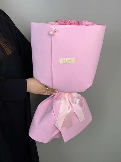 Кустовые пионовидные розы Silva Pink